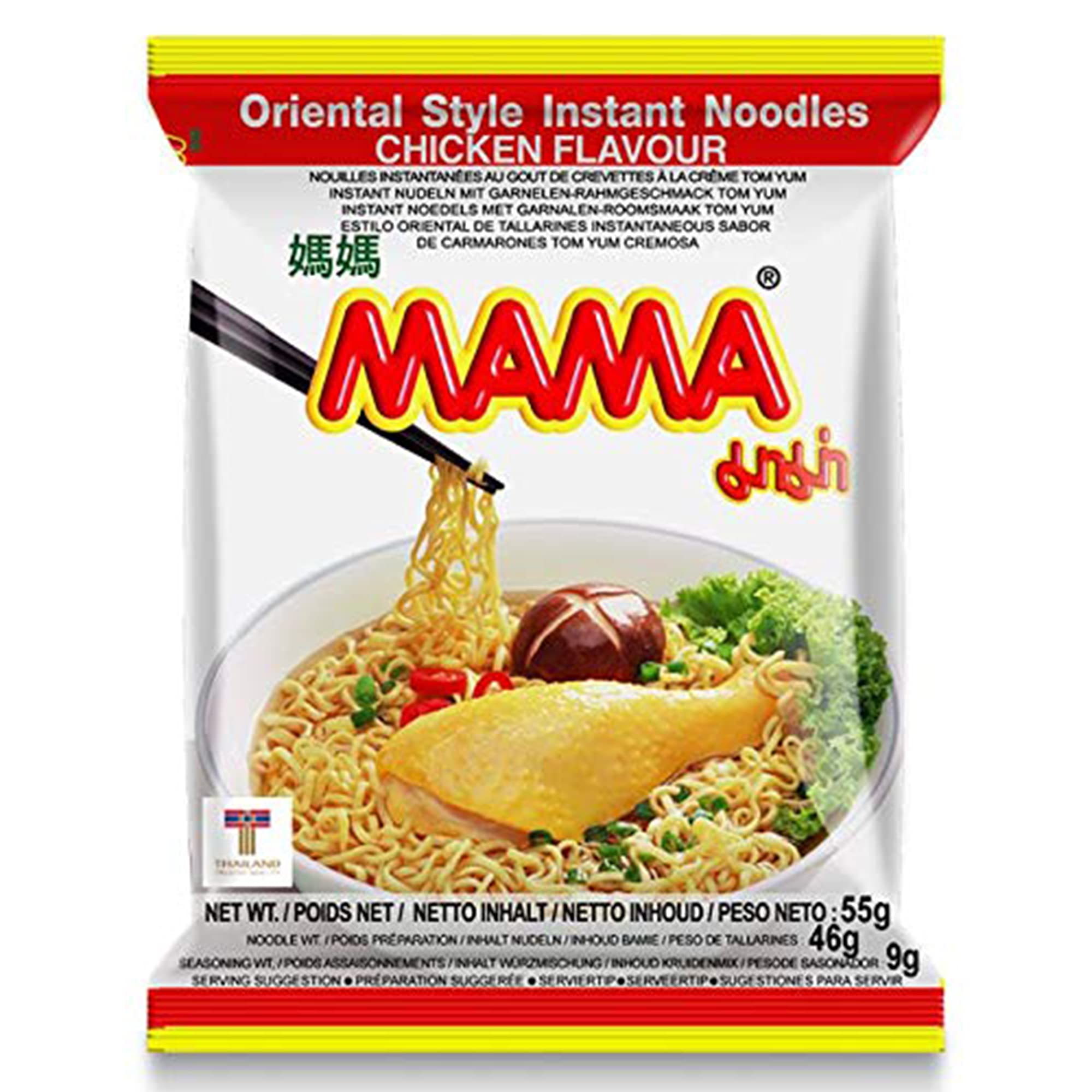 Product image of MAMA Chicken Flavor Instant Noodles Spicy Thai Style No Trans Fat Pack of 30